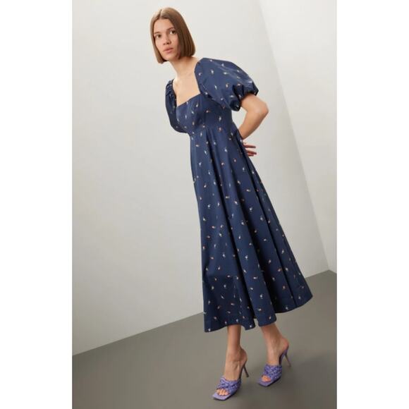 Elegant Blue Midi Dress - Picture 1 of 9